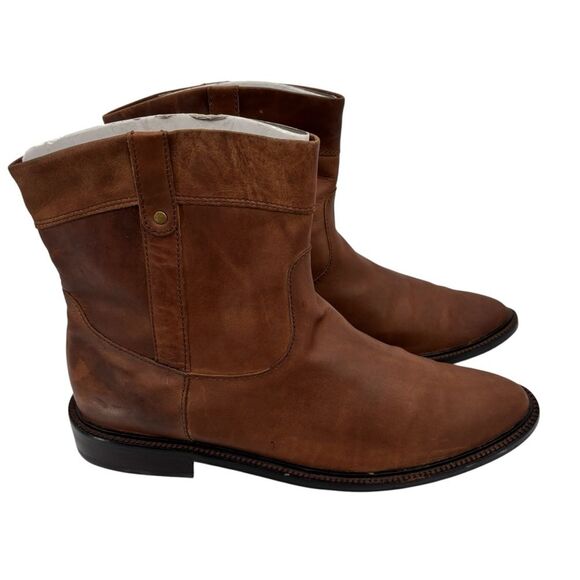 Eddie Bauer Women's Mid Calf Pull On Leather Upper Boots - Picture 3 of 11